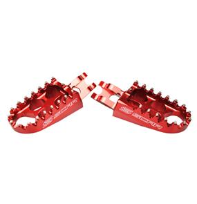 SCAR FOOTPEGS HONDA CR-CRF-CRFX 2002-22 / KAWASAKI KXF250-450 2006-22 (48MM WIDE) RED