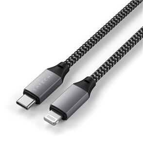 SATECHI USB-C TO LIGHTNING SHORT CABLE 25CM (SPACE GREY)