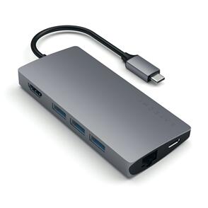 SATECHI USB-C MULTI-PORT ADAPTER 4K HDMI W/ ETHERNET V2 (SPACE GREY)