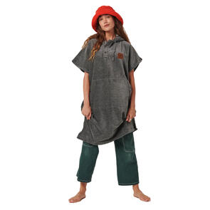 SLOWTIDE THE DIGS CHANGING PONCHO HEATHER GREY