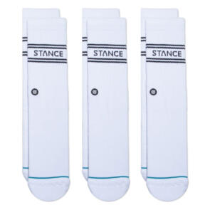 STANCE BASIC  3 PACK CREW WHITE