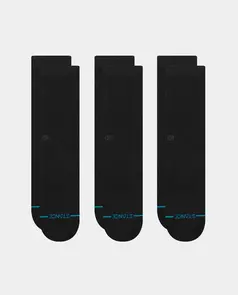 STANCE ICON 3 PACK BLACK/BLACK