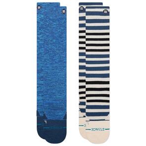 STANCE TEXTURES MID WOOL SNOW SOCKS 2 PACK BLUE