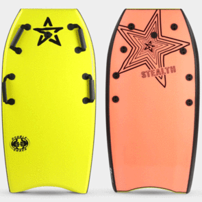 STEALTH BODY BOARDS DOUBLE SHAKA YELLOW 45