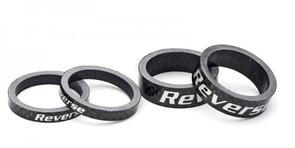 REVERSE STEM SPACER SET BIKE CARBON 1 1/8"" BLACK