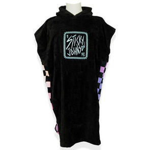 STICKY JOHNSON COLOUR SIDE CHECKER HOODED TOWEL
