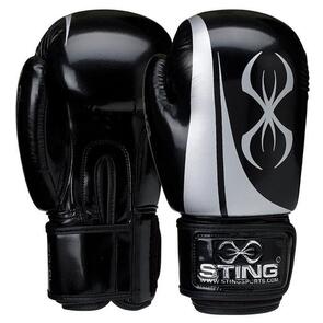 STING ARMALITE BOXING GLOVES BLACK SILVER 16OZ