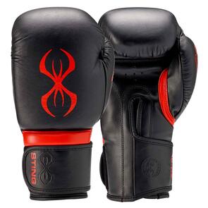 STING ARMAPRO BOXING GLOVES BLACK RED 12OZ