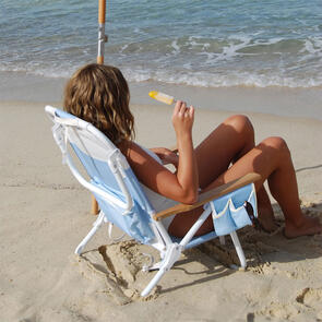 SUNNYLIFE 2026 DELUXE BEACH CHAIR LA MER MED BLUE BLOCK