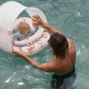 SUNNYLIFE 2026 INTERACTIVE BABY FLOAT POPPY THE PEACH PINK STRIPE