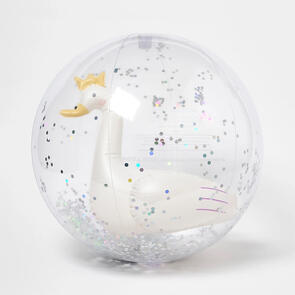 SUNNYLIFE 3D INFLATABLE BEACH BALL PRINCESS SWAN MULTI