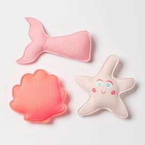 SUNNYLIFE MELODY THE MERMAID DIVE BUDDIES NEON STRAWBERRY SET OF 3