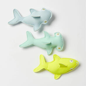 SUNNYLIFE SALTY THE SHARK DIVE BUDDIES AQUA NEON YELLOW SET OF 3