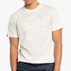 SUPERDRY VINTAGE LOGO RELAXED TEE BUTTERMILK WHITE