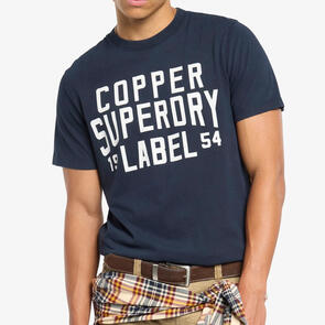 SUPERDRY COPPER LABEL GRAPHIC TEE ECLIPSE NAVY