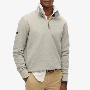 SUPERDRY CORE PIQUE HENLEY GREY MARLE
