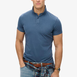 SUPERDRY ESSENTIAL JERSEY POLO FADED NAVY