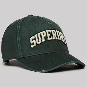 SUPERDRY VARSITY LOGO TRUCKER CAP ACADEMY GREEN