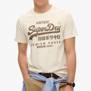 SUPERDRY VINTAGE LOGO WORKWEAR RELAXED TEE RIFF WHITE