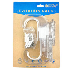 SURF RACK SYSTEMS CLEAR LEVITATION SURFBOARD WALL RACK CLEAR