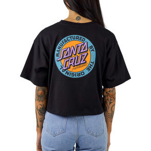 SANTA CRUZ MFG RETRO DOT REVERSE TEE BLACK