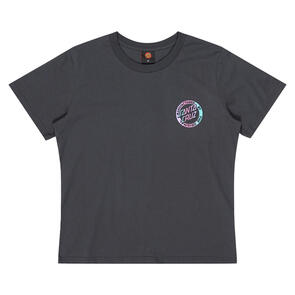 SANTA CRUZ MFG DOT MULTI FADE CHEST TEE WASHED BLACK