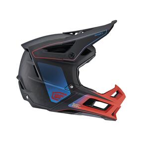 100% AIRCRAFT 2 HELMET CARBON STEEL BLUE/NEON RED