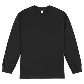 AMERICAN APPAREL 1304 HEAVYWEIGHT COTTON UNISEX LONG SLEEVE T-SHIRT - BLACK