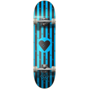 THE HEART SUPPLY ROUND LOGO STRIPES COMPLETE NEON BLUE 8.25""
