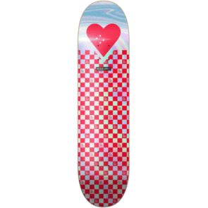 THE HEART SUPPLY DECK DSM RED CHECKERBOARD FOIL 8.25