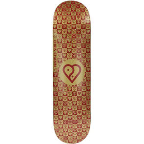 THE HEART SUPPLY DECK CHANN TRINITY RESIN 7 FOIL GOLD/RED 8.0