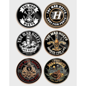 THE MAD HUEYS HUEYS PARTY I COASTERS BLACK