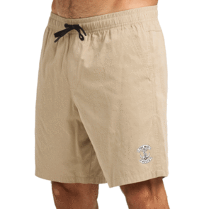 THE MAD HUEYS SKULL ANCHOR 18" VOLLEY SHORT TAUPE