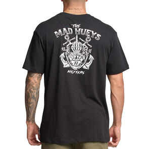 THE MAD HUEYS AHOY FKRS SS TEE BLACK