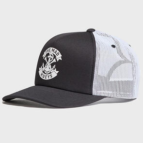 THE MAD HUEYS ANCHOR BONES FOAM TRUCKER BLACK