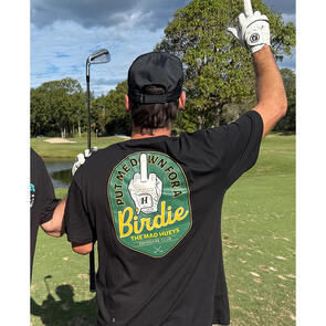 THE MAD HUEYS BIRDIE SS TEE BLACK