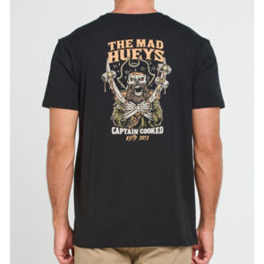THE MAD HUEYS CAPTAIN COOKED TEE BLACK