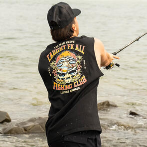 MAD HUEYS CAUGHT FK ALL SKULL | MUSCLE BLACK