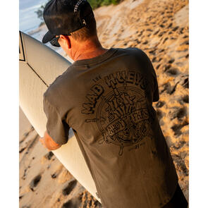 MAD HUEYS CHAIN FKRS | SS TEE CHARCOAL