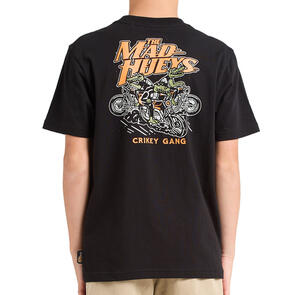 THE MAD HUEYS YOUTH CRIKEY GANG SS TEE BLACK