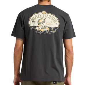 THE MAD HUEYS CROCN A COLDIE | SS TEE VINTAGE BLACK