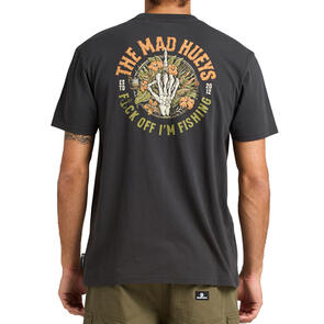 THE MAD HUEYS FK OFF IM FISHING | SS TEE VINTAGE BLACK