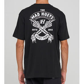 MAD HUEYS FKRS AHOY | SS TEE BLACK
