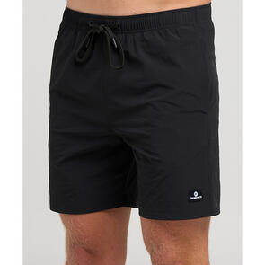 THE MAD HUEYS FREESTYLE 18" SWIM VOLLEY SHORT BLACK