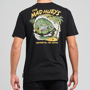 THE MAD HUEYS FROTHIN COFFIN SS TEE BLACK