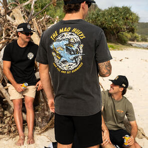 MAD HUEYS GET HAMMERED | SS TEE WASHED BLACK