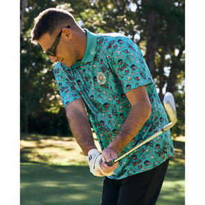 MAD HUEYS GOLF | SS POLO TEAL