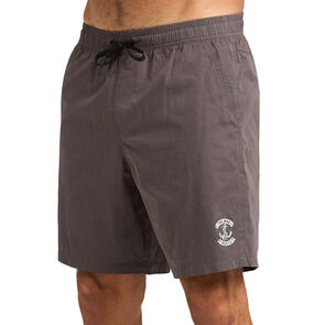 THE MAD HUEYS SKULL ANCHOR | 18" VOLLEY SHORT CHARCOAL