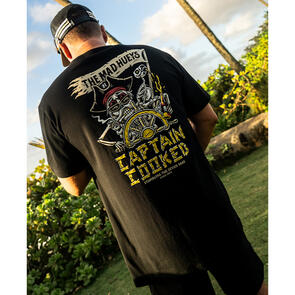 MAD HUEYS STUMBLING CAPTAIN COOKED | SS TEE BLACK