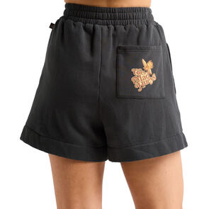 THE MAD HUEYS SUNFLOWER ANCHOR | WOMENS SHORTS VINTAGE BLACK